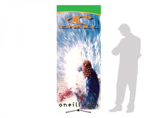 Summit Telescopic Banner Stand - Silver - Dye Sublimated Fabric Graphic