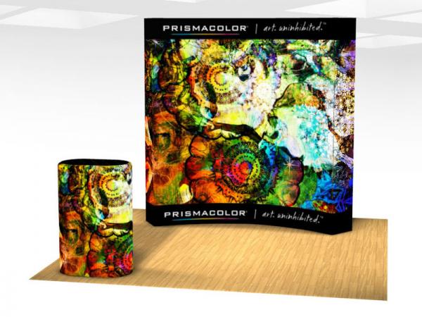 BACKLIT VBURST 8' Curved Display with Included Case-to-counter kit