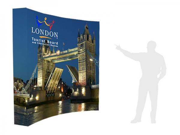 VBURST 8' Curved Fabric Pop-up with end caps