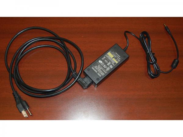 Power supply included with each LED LightBox connects to the power cord coming from the LED LightBox and plugs into a standard U.S. outlet