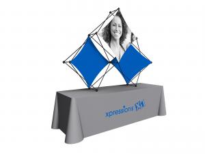 X1 8ft - 3 Quad A Fabric Table Top Pop-Up Display