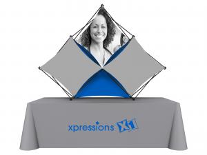 X1 8ft - 3 Quad C Fabric Table Top Pop-Up Display
