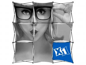 X1 8ft - 3x3 K Fabric Pop-Up Display