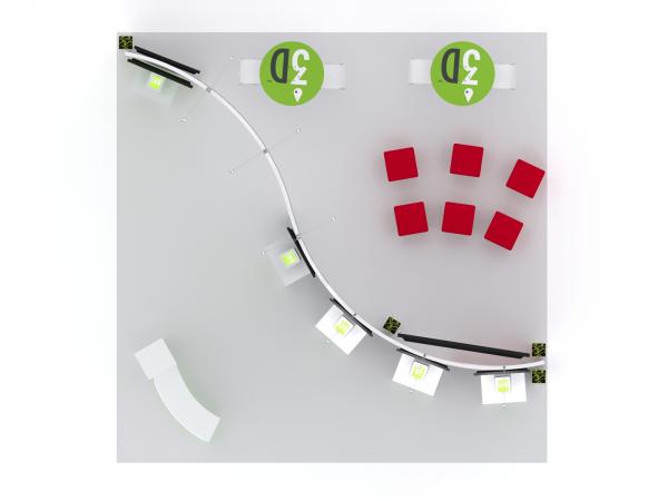 RENTAL | RE-9135 Trade Show Island Exhibit -- Plan View