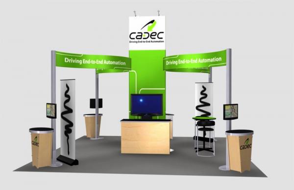 RE-9007 Rental Exhibit / 20 x 20 Island Trade Show Display -- Image 1
