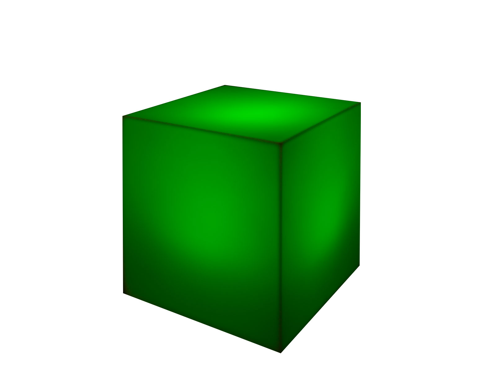 Green | LED Cube Ottoman -- Trade Show Furniture Rental