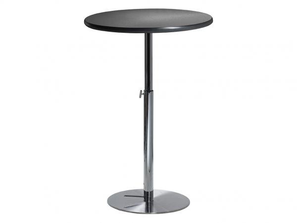 30" Round Bar Table w/ Brushed Gunmetal Top and  Hydraulic Base  (CEBT-026)
 -- Trade Show Furniture Rental