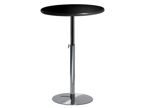 30" Round Bar Table w/ Black Top and Hydraulic Base (CEBT-027)
 -- Trade Show Furniture Rental