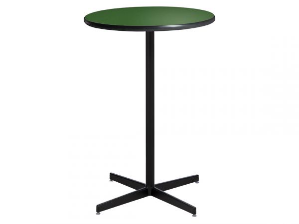 30" Round Bar Table w/ Green Top and Standard Black Base (CEBT-029)
 -- Trade Show Furniture Rental