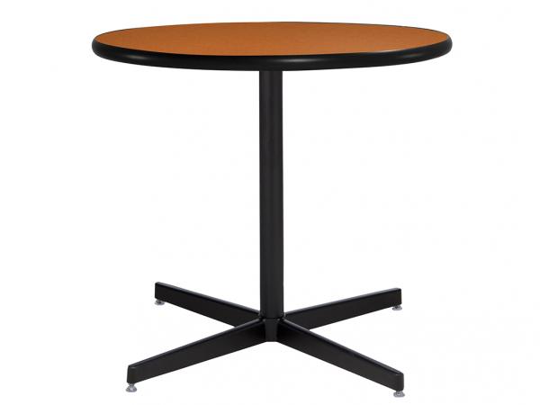 30" Round Cafe Table w/ Orange Top and Standard Black Base (CECA-027)
 -- Trade Show Furniture Rental
