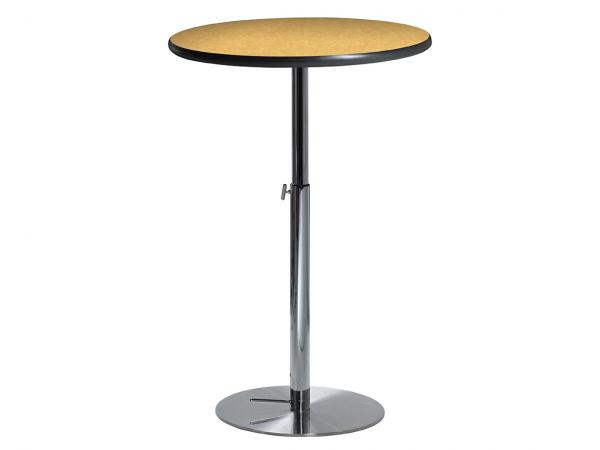 30" Round Bar Table w/ Brushed Yellow Top and  Hydraulic Base (CEBT-034)
 -- Trade Show Furniture Rental