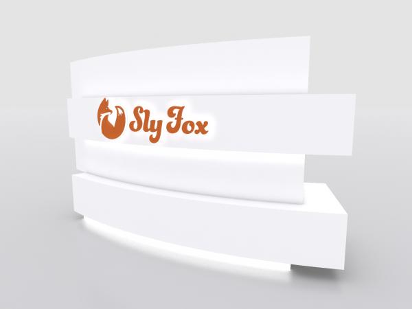 MOD-1592 Custom Trade Show Curved Reception Counter -- Image 3