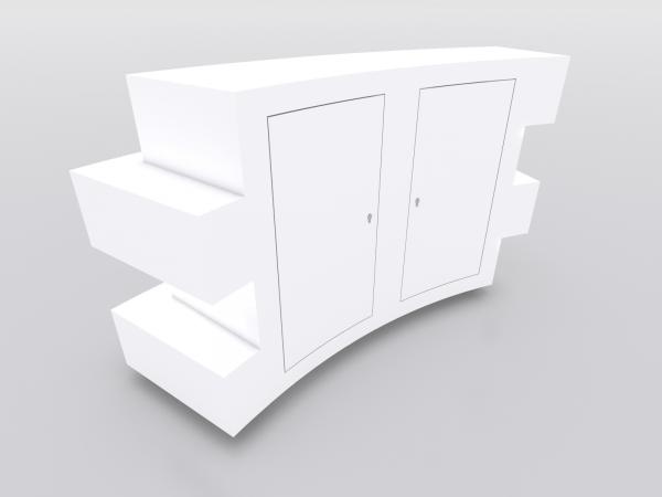 MOD-1592 Custom Trade Show Curved Reception Counter -- Image 4