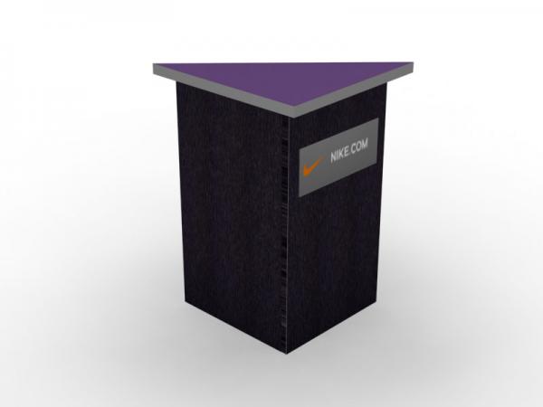 DI-638 Trade Show Pedestal -- Fabric Folding Panel Design -- Partial Graphic