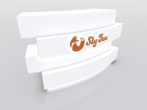 MOD-1592 Custom Trade Show Curved Reception Counter -- Image 1
