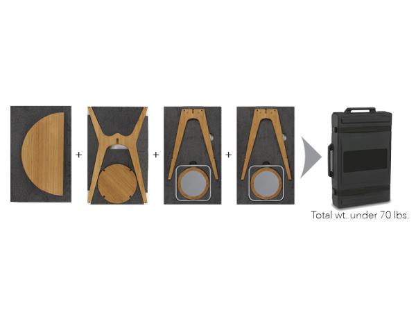 OTM Portable Table and Chairs -- Case Option for (1) Table and (2) Chairs